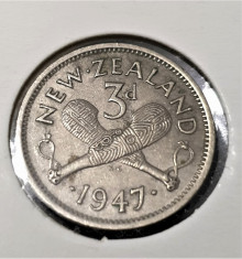 Noua Zeelanda 3 Pence 1947 foto