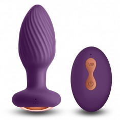 Dop Anal Inya Alpine Gyrating & Vibrating, 16 Moduri Vibratii, Silicon, USB, IPX7, Mov, 9.8 cm