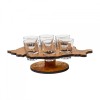 Set 6 pahare suport lemn forma harta picior 30ml Zilan EXT 7125_1