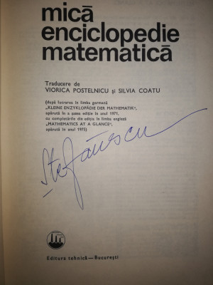 Mică enciclopedie matematica foto