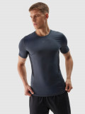 Cumpara ieftin Tricou slim de antrenament din material reciclat pentru bărbați - culoarea grafit, 4F Sportswear