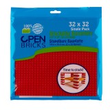 Jucarie - Seturi de constructie - Placa rosie 32x32, Open Brick Source