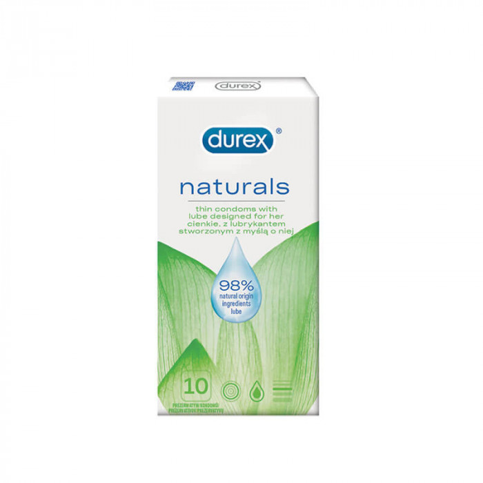 Prezervative Durex Naturals, 10 bucati