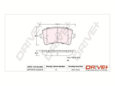 Dr!ve+ DP1010.10.0413 set placute frana,frana disc foto