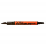 Marker Artline, Pentru Electricieni, Corp Plastic, 2 Capete, Varfuri Rotunde 0.4/1.0mm - Negru