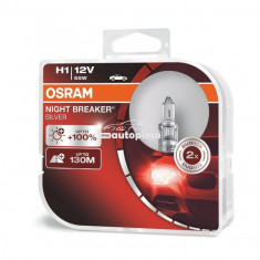 Set 2 becuri Osram H1 Night Breaker Silver (+100% lumina) 12V 55W 64150NBS-HCB