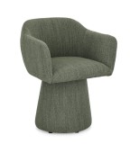 Cumpara ieftin Scaun rotativ textil verde Lottie 59x55x77 cm
