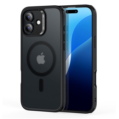 Husa iPhone 16 ESR Classic Hybrid HaloLock, negru frost foto