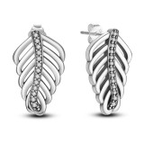 Cumpara ieftin Cercei argint 925, JW505, model frunza, placati cu rodiu