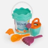 Găleată de plajă cu model Stitch, &Oslash;16x20cm, set cu 4 accesorii, CMCLASS