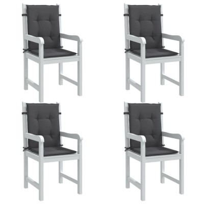 Perne scaun spătar mic 4 buc. melanj antracit 100x50x4cm textil foto