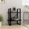 vidaXL Bibliotecă cu 2 rafturi, negru, 60x30x70 cm, lemn masiv de pin 806436