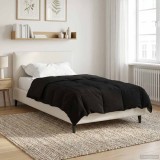 vidaXL Duvet de iarnă Patos Negru 135 x 200 cm Microfibră 42026097