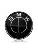 Emblema BMW pentru capota si portbagaj 74 mm Negru