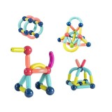 Set 42 de piese puzzle magnetice, 3 ani, abs, 20x6.5x18 cm, multicolor, Oem