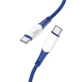 Cablu Hoco Type-C la Type-C PD 3A 60W X70 1m Albastru