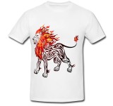 Tricou &quot; Fire lion drawing &quot;