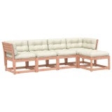 Set mobilier de gradina cu perne, 5 piese, lemn masiv douglas