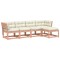 Set mobilier de gradina cu perne, 5 piese, lemn masiv douglas