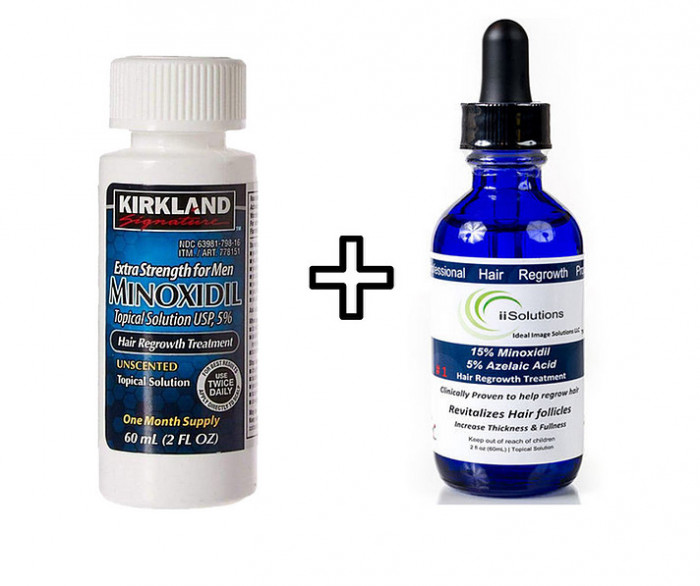 Minoxidil iiSolutions 15%, Minoxidil Kirkland 5%, 2 luni aplicare, Tratament Pentru Barba / Scalp