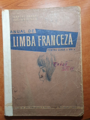 manual limba franceza pentru clasa a 8-a - din anul 1959 foto