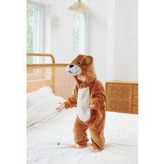 CLD159-8 Pijama kigurumi pentru bebelusi tip salopeta din material moale si pufos