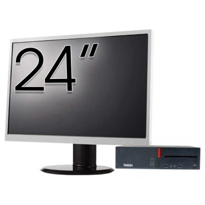 Pachet Calculator Second Hand LENOVO M700 SFF, Intel Core i7-6700 3.40GHz, 8GB DDR4, 256GB SSD + Monitor 24&amp;amp;quot; NewTechnology Media foto