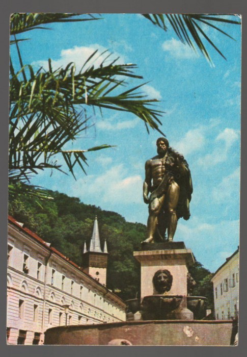 CPIB 19087 CARTE POSTALA - BAILE HERCULANE. STATUIA LUI HERCULE