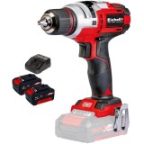 Einhell TE-CD 18 Li E PXC + Twinpack + 4514095 - Masina de gaurit si insurubat 47 Nm + Set 2 acumulatori si incarcator Li-Ion 18 V 4 Ah