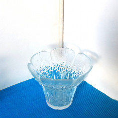 Vaza cristal suflata mulaj - Heina - design Pertti Kallioinen, Lasisepat Finland