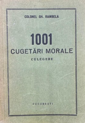 Colonel GH. Rambela, 1001 Cugetări Morale culegere foto