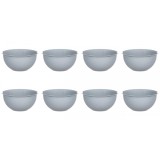 Set boluri, 8 piese, 1L, Plastic, Gri Inchis