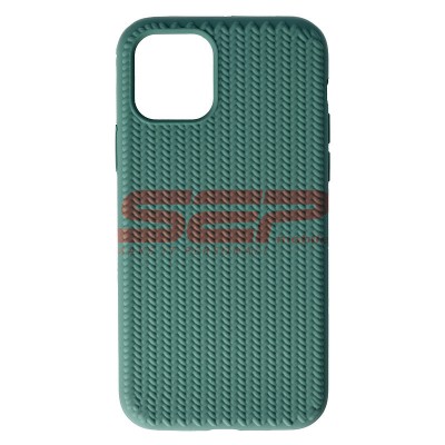 Toc silicon Woven Texture Apple iPhone 11 Pro Midnight Green foto
