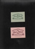 Set Germania 1 + 2 mark 1922 unc-aunc