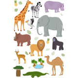 Autocolant de perete pentru copii - Animale din Africa - 60x90 cm