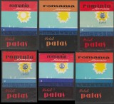 Romania anii 60-70 - Set 6 vignete de bagaje Hotel PALAS din Mamaia (varietati), ONT Carpati, etichete hoteliere, promovare turistica