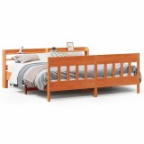 Cumpara ieftin Cadru de pat fara saltea, maro ceruit 180x200 cm lemn masiv pin
