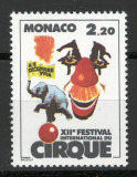 Monaco 1986 Mi 1776 MNH - Festivalul International de Circ de la Monte Carlo, Nestampilat