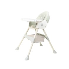 Scaun de masa pliabil pentru copii 5-72 luni, greutate maxima 50kg, cu balansoar vernil