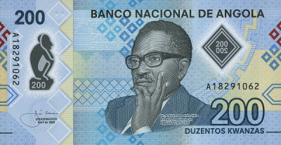 Angola 200 Kwanzas 2020 - Polimer, B11, P-160 UNC !!! foto