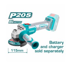 Polizor unghiular TOTAL Industrial, Li-Ion, 20V, 115mm, Nu include acumulator si incarcator