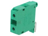 Conector Șine Verde 4-25mm2, 2 Borne, 15mm