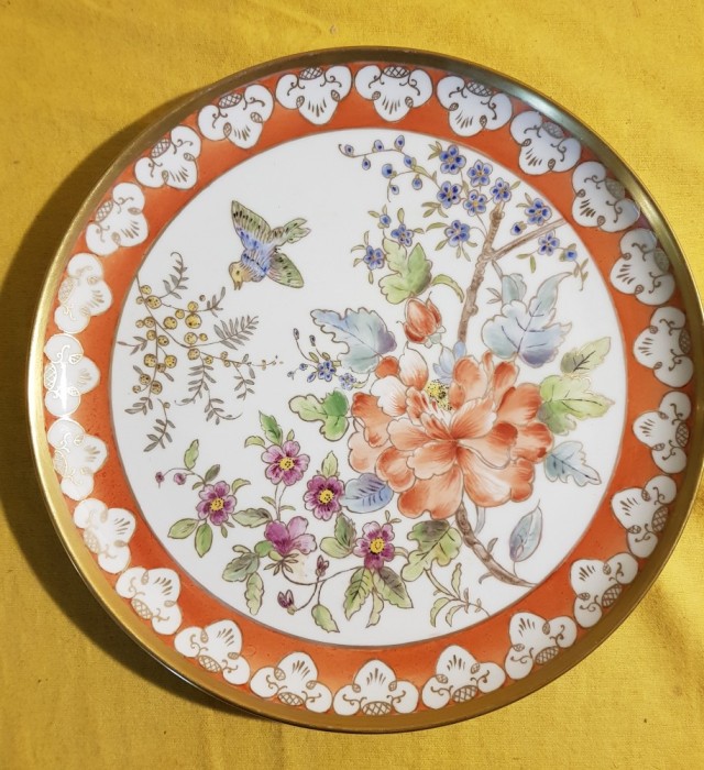 PLATOU DECORATIV DIN PORTELAN A.K. KAISER -WEST GERMANY -ANII 70