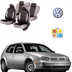 Huse scaune dedicate VW GOLF 1998 - 2005 Premium insertii piele foto