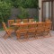 Gossi set mobilier de gradina 11 piese 220x90x75cm, lemn masiv acacia