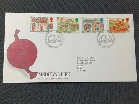 Anglia 1986 - 900 de ani de la Domesday Book, serie pe FDC