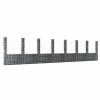 VidaXL Coș gabion &icirc;n formă de U cu 8 st&acirc;lpi, 860x20x200 cm, fier