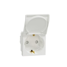 Priza cu capac schuko 2M Schneider Noua Unica alb NU303718TA