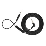 Cablu audio cu volume control si microfon incorporat pentru casti Bose QC45 QC35 II QC35 QC25 QC15 QC2 / AE2 AE2i AE2w / SoundTrue / SoundLink - Negru