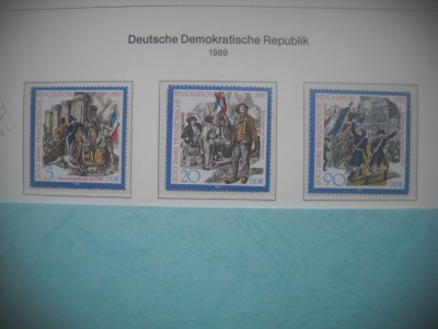 HOPCT TIMBRE MNH 1270 REVOLUTIA FRANCEZA BICENTENAR-3 VAL-1989-GERMANIA DDR/RDG foto